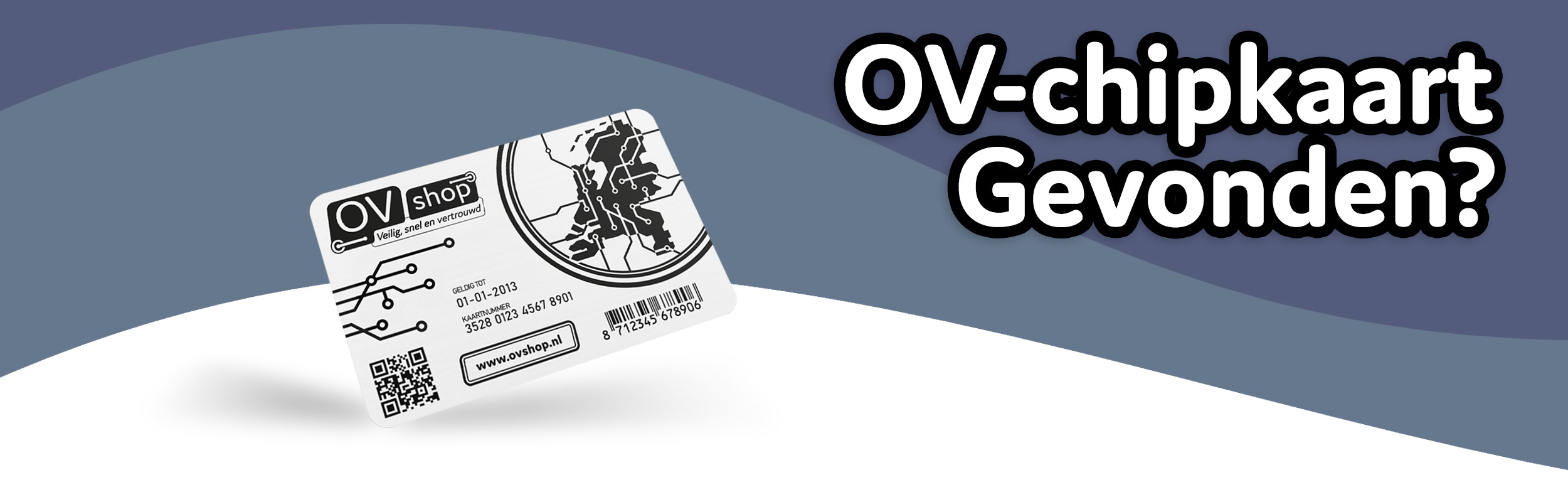 Banner OV-chipkaarr verloren